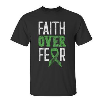 Cerebral Palsy Awareness Month Faith Over Fear Brain Damage Unisex T-Shirt | Favorety AU