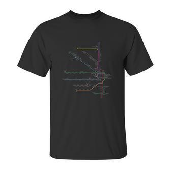 Chicago L Map Cta Elevated L Train Metro Transit Unisex T-Shirt | Favorety AU