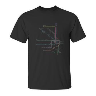 Chicago Map Cta Elevated L Train Metro Transit Unisex T-Shirt | Favorety AU