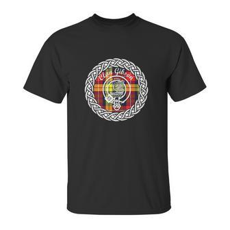 Clan Gibson Surname Last Name Scottish Tartan Crest Unisex T-Shirt | Favorety