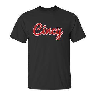 Classic Red Script Cincy City Unisex T-Shirt | Favorety UK