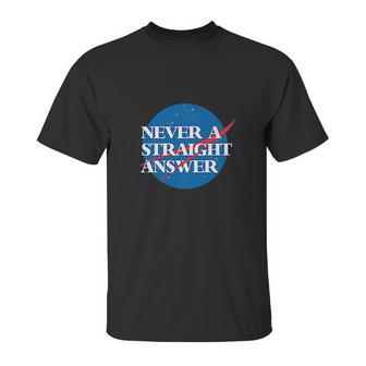 Clique Clothing Nasa Never A Straight Answer Unisex T-Shirt | Favorety UK