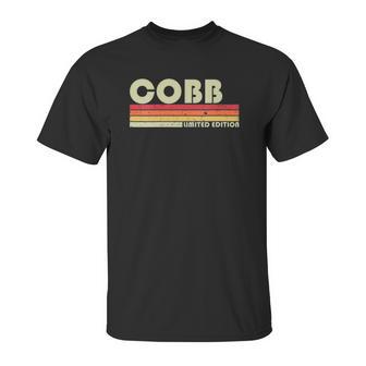 Cobb Surname Funny Retro Vintage 80S 90S Birthday Reunion Unisex T-Shirt | Favorety DE