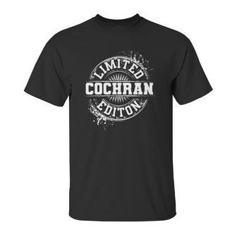 Cochran Funny Surname Family Tree Birthday Reunion Gift Idea Unisex T-Shirt | Favorety