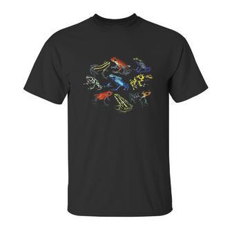 Colorful Collection Of Poison Dart Frogs Beautiful Nature Unisex T-Shirt | Favorety AU