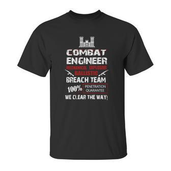 Combat Engineer Mechanic Explosive Unisex T-Shirt | Favorety