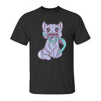 Creepy Kawaii Anime Cat Horror Pastel Goth Unisex T-Shirt | Favorety