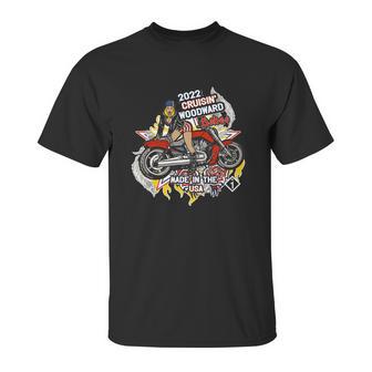 Cruising Woodward Motorcycle Babe 2022 M1 Unisex T-Shirt | Favorety