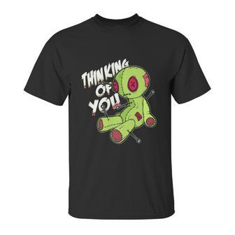 Cute Halloween Funny Halloween Day Thinking Of You Voodoo Graphic Design Printed Casual Daily Basic Unisex T-Shirt | Favorety AU