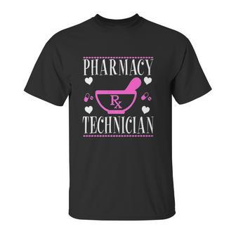 Cute Pharmacy Pharm Tech Technician Pill Mortar And Pestle Unisex T-Shirt | Favorety UK