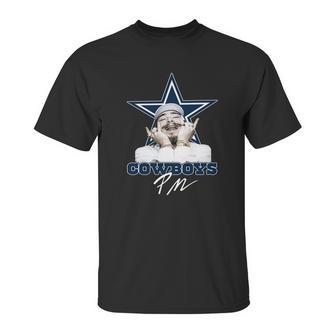 Dallas Cowboys Post Malone Shirt Hoodie Sweatshirts T Shirt Tee Unisex T-Shirt | Favorety DE