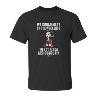 Daria Jane Lane Eat Pizza And Complain Portrait Unisex T-Shirt | Favorety