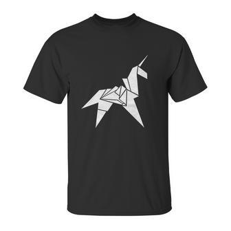 Design By Humans Origami Unicorn Graphic Unisex T-Shirt | Favorety CA