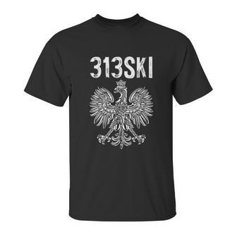 Detroit Michigan Area Code 313 Polish Pride Unisex T-Shirt | Favorety CA