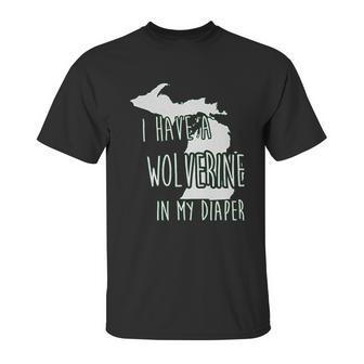 In My Diaper I Have A Wolverine State Of Michigan Msu Baby Unisex T-Shirt | Favorety UK