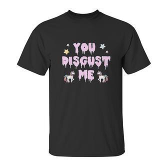 You Disgust Me Kawaii Pastel Goth Unicorn Unisex T-Shirt | Favorety AU