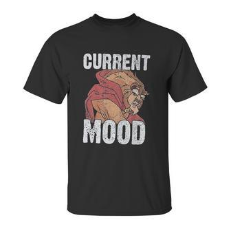 Disney Mens Beauty And The Beast Current Mood Graphic Unisex T-Shirt | Favorety