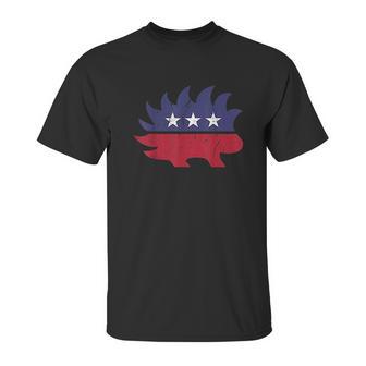 Distressed Libertarian Porcupine Party Unisex T-Shirt | Favorety AU