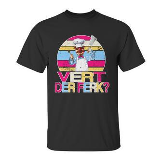 Distressed Vert Der Ferk Retro Chef Unisex T-Shirt | Favorety CA