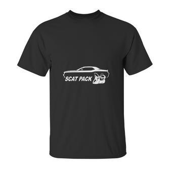 Dodge Challenger Scat Pack Classic Outline Design Unisex T-Shirt | Favorety