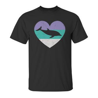 Dolphin Vintage Heart Unisex T-Shirt | Favorety UK