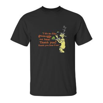 Dr Seuss Green Eggs And Ham I Do So Like Quote Unisex T-Shirt | Favorety UK