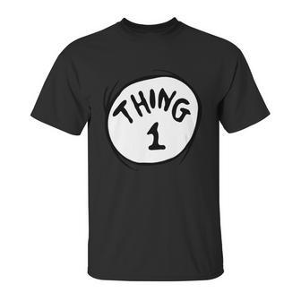 Dr Seuss Thing 1 Emblem Red Unisex T-Shirt | Favorety DE