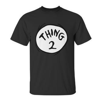 Dr Seuss Thing 2 Emblem Red Unisex T-Shirt | Favorety CA