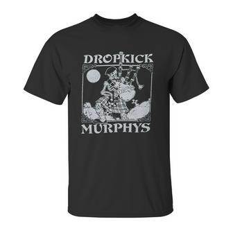 Dropkick Murphys Mens Vintage Skeleton Piper Unisex T-Shirt | Favorety UK