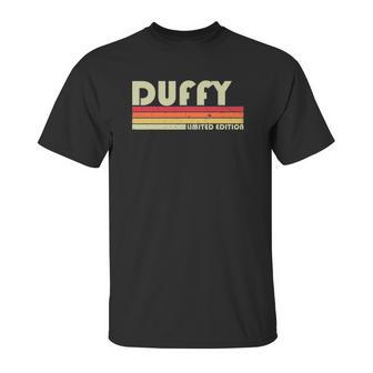 Duffy Surname Funny Retro Vintage 80S 90S Family Reunion Unisex T-Shirt | Favorety UK