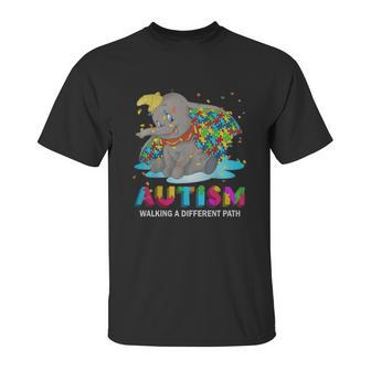 Dumbo Autism Walking A Different Path Unisex T-Shirt | Favorety DE