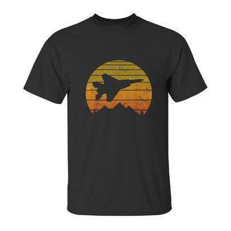 Eagle Jet Fighter Sunrise Vintage Retro Pilot Unisex T-Shirt | Favorety CA