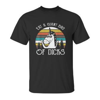 Eat A Giant Bag Of Dicks Unicorn Vintage Unisex T-Shirt | Favorety AU