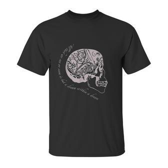 Edgar Allan Poe Skull Unisex T-Shirt | Favorety