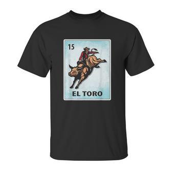 El Toro Mexican Bull Riding Cards Unisex T-Shirt | Favorety