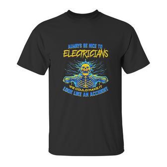 Electrician Funny Gift For Electrical Engineer Electricity Unisex T-Shirt | Favorety UK