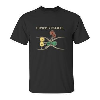 Electricity Explained Funny Ohm Volt Ampe Physics Unisex T-Shirt | Favorety DE