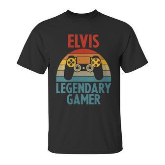 Elvis Gift Name Personalized Funny Gaming Geek Birthday Unisex T-Shirt | Favorety DE