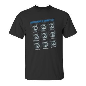 Expressions Of Grumpy Cat Unisex T-Shirt | Favorety CA