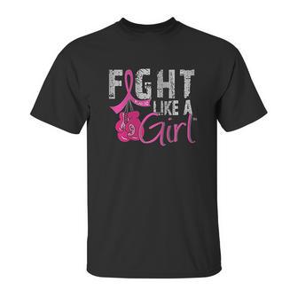 Fight Like A Girl Canker Boxing Glove Unisex T-Shirt | Favorety