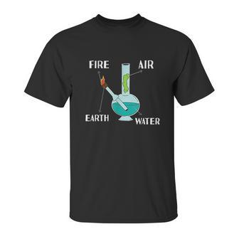 Fire Air Earth Water All Elements In One Bong Unisex T-Shirt | Favorety