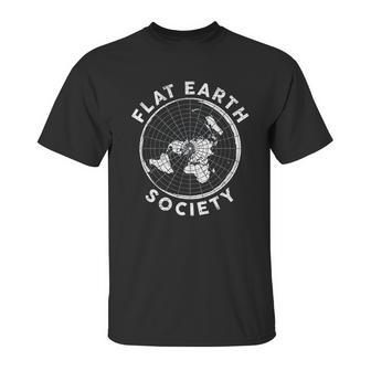 Flat Earth Society Conspiracy Theory Earther Gift Unisex T-Shirt | Favorety AU