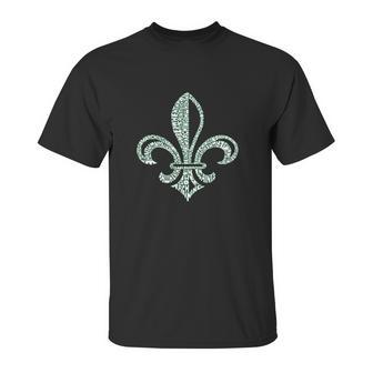 Fleur De Lis Using Lyrics To When The Saints Go Marching Unisex T-Shirt | Favorety DE