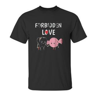 Forbidden Love Funny Teeth And Candy Dentist Unisex T-Shirt | Favorety UK