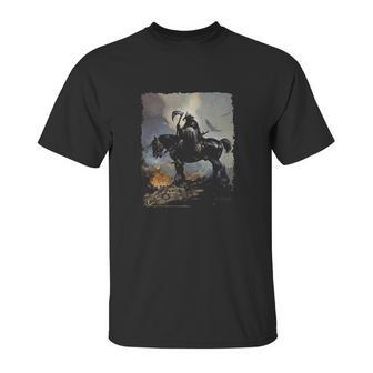 Frank Frazetta Art Death Dealer Barbarian Horror Graphic Unisex T-Shirt | Favorety UK