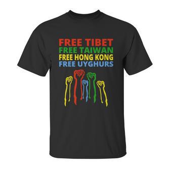 Free Tibet Free Taiwan Free Hong Kong Free Uyghurs Protest Gift Unisex T-Shirt | Favorety DE