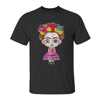 Frida Kahlo Cute Chibi Unisex T-Shirt | Favorety AU