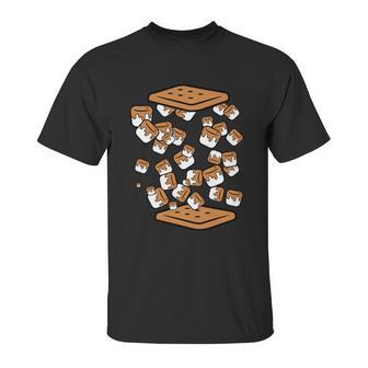 Funny Camping Marshmallows And Crackers Smores Campfire Gift Unisex T-Shirt | Favorety AU