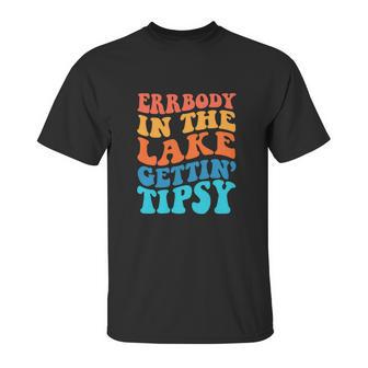 Funny Everybody In The Lake Getting Tipsy Retro Groovy Unisex T-Shirt | Favorety DE