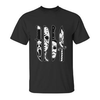 Funny Halloween Knives Machete Horror Movies Halloween Unisex T-Shirt | Favorety CA